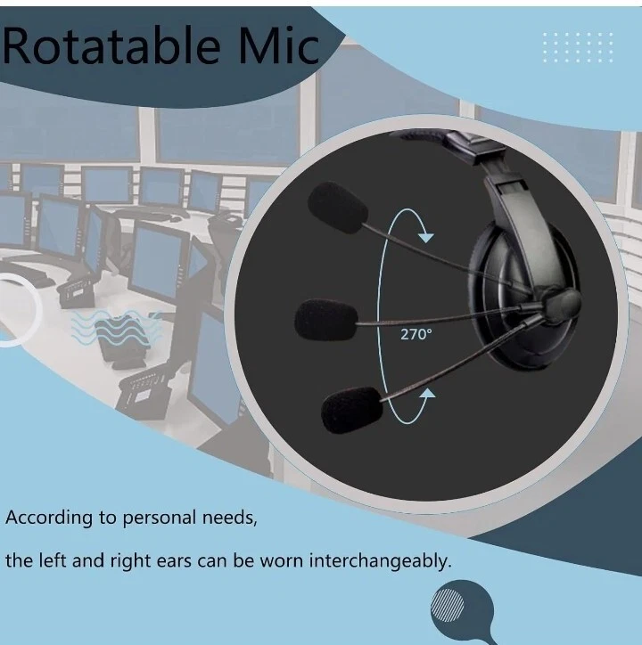 Retevis Overhead Noise Reduction Walkie Talkie Headset 2 Pin, Boom Mic. New - Image 4 of 4