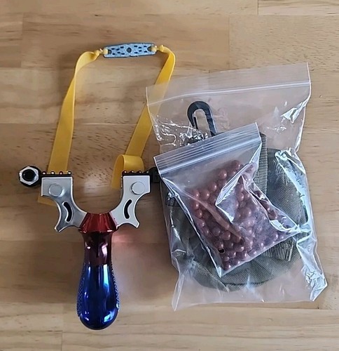 Van Bean Pro Stainless Slingshot with Laser Sight And Level, Ammo Holder, Ammo - Picture 2 of 6