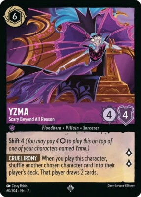 Disney Lorcana Yzma - Scary Beyond All Reason Super Rare Non-Foil Near Mint