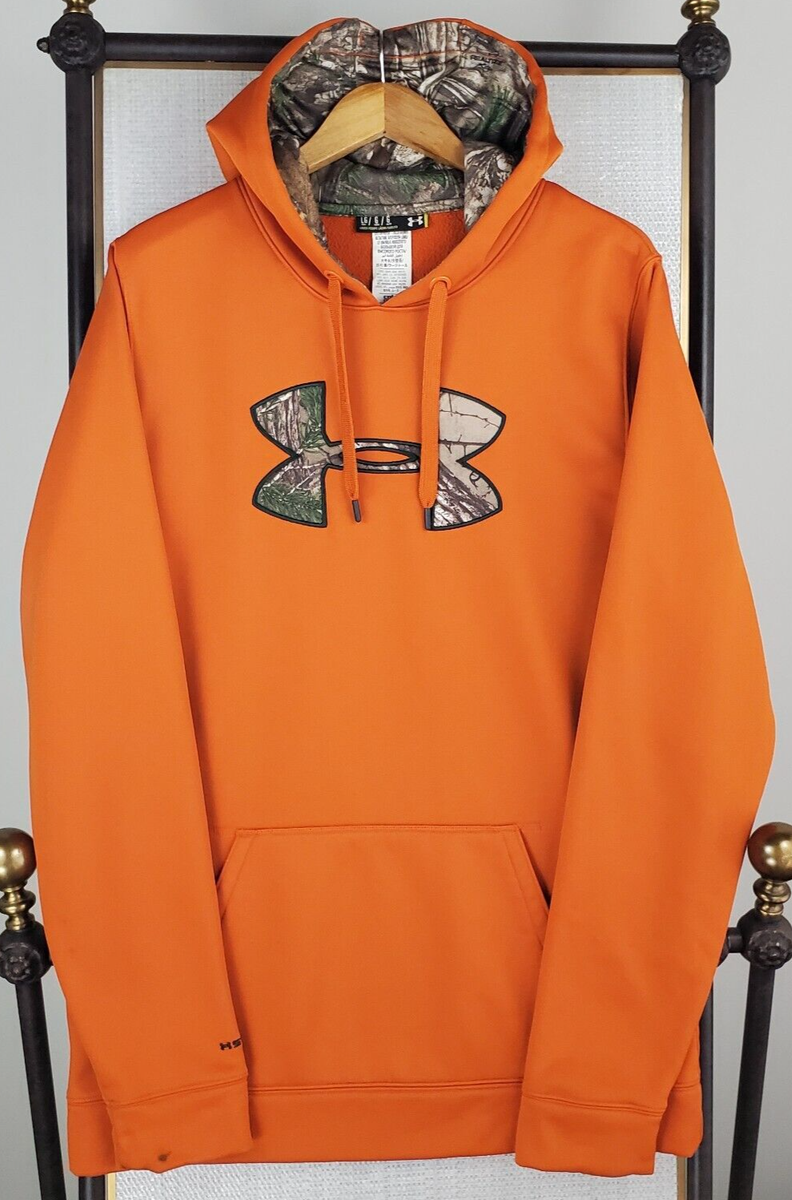 アンダーアーマー メンズ パーカー Under Armour Originators Pullover Hoodie - Antique Ochre/Omega Orange UNDER ARMOUR Size Large Mens Blaze Orange/Camouflage UA Storm