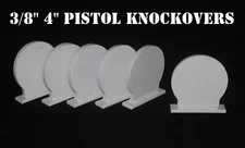 4in. Knock-over Pistol Targets - 3/8in. Thk. Steel Targets - 6pc. Metal Targets