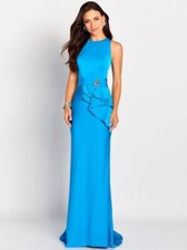 Cameron Blake Mother of the Bride Dress 119648 nwt turquoise sz 10 event gown