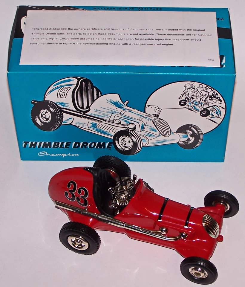 Thimble Drome Champion Red Racer Car Die Cast by Nylint NIB - Image 2 of 4