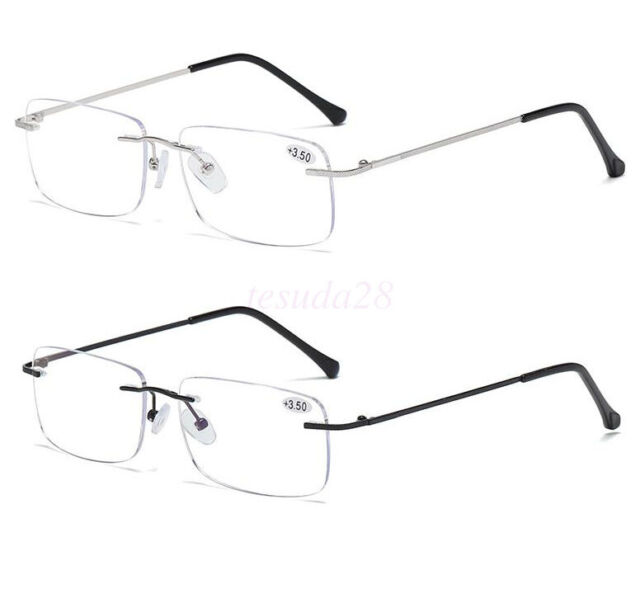 AUS Bifocal Rimless Anti-Blue Light Blocking Presbyopic Glasses Metal Glasses NE10680
