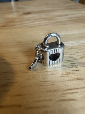 Genuine Pandora Love Locked Padlock Lock Key Charm Be Mine