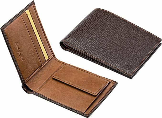 Кошелек MONTEGRAPPA объемом 3 кубсм с футляром для монет - Коричневый с карамелью A72033MC 41590₽