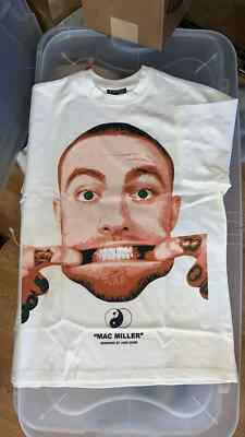Mac Miller face graphic short sleeve white color shirt men women KTV8027