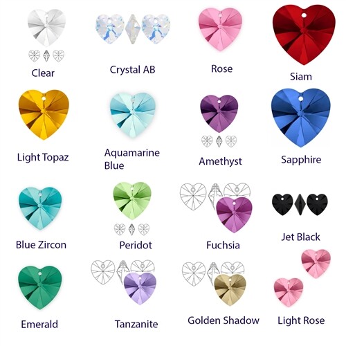 Swarovski Crystal Hearts Pick Your Color, Size, Quantity, & Style  8 10 14 18 mm