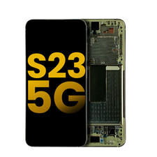 OLED Assembly With Frame Compatible For Samsung Galaxy S23 5G Cream US Int'l