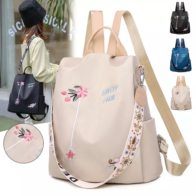 Mochila Antirrobo para Mujer, Mochila Estilo Flores, Bolso de Moda