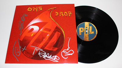 PUBLIC IMAGE LTD PiL SIGNED 'ONE DROP' EP VINYL RECORD LP w/COA