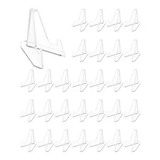 30Pcs 35mm Acrylic Trading Card Stands, Card Holder Mini Easels for Display