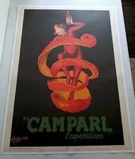 CAMPARI L'APERITIVO Original Poster 39x55" LINEN BACKED Cappiello