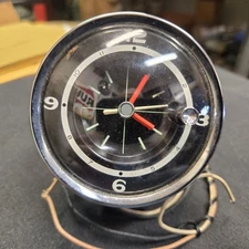 Automotive Clock Airguide Brand Chrome Finish 12volts