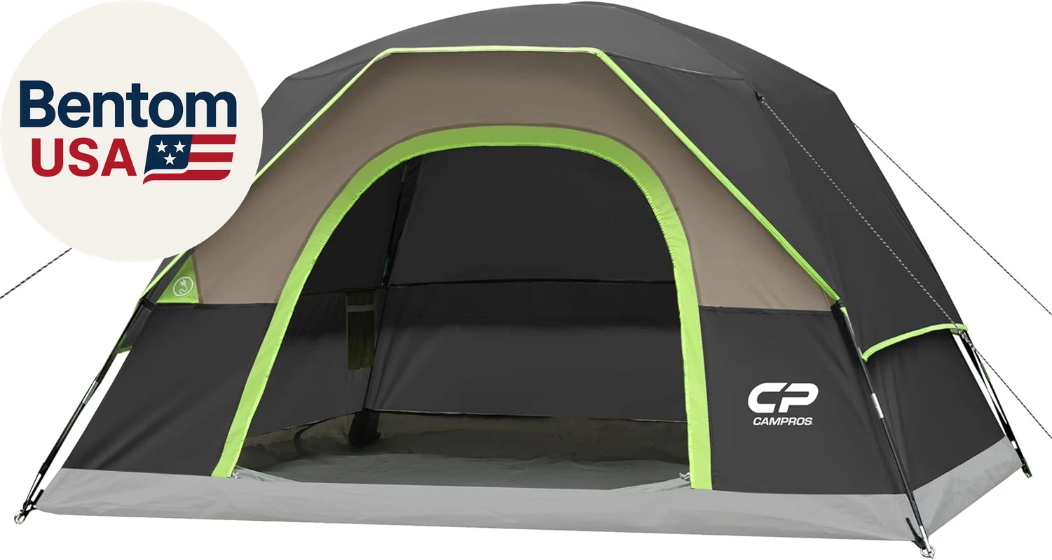 Camping Tent 2/4/6 Person, Waterproof Windproof Double Layer Dome Tent, Easy Set