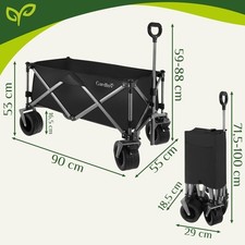 Carrello Pieghevole Portatile Con Ruote - Capacità 90kg Per Spesa E Campeggio