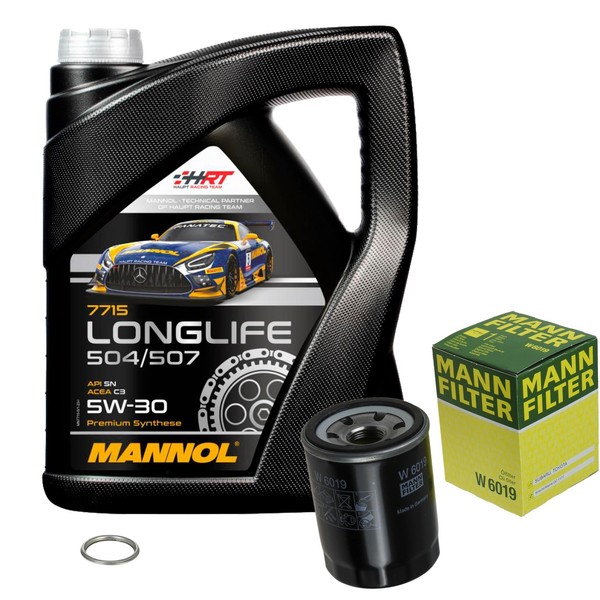 MANN-FILTER Inspektionspaket Mannol 5L Longlife 5W-30 FüR Subaru Forester 2.0-image