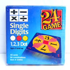 Multicolor Math Challenge Game Single Digits 48 Double-Sided Cards for All Ages