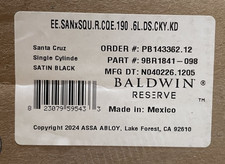 Baldwin EE.SANXSQU.R.CQE.190 Santa Cruz Emergency Egress Handleset *READ*