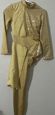 Kelle Girls Large Gold Costume