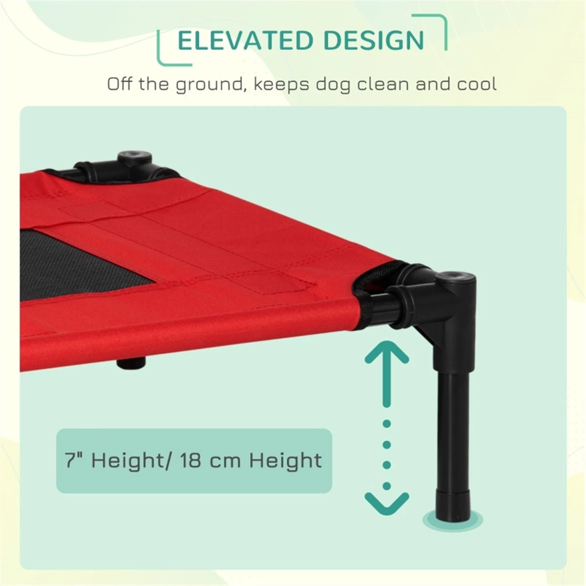 Indoor Outdoor Elevated Dog Bed Lightweight Portable Pet Cot