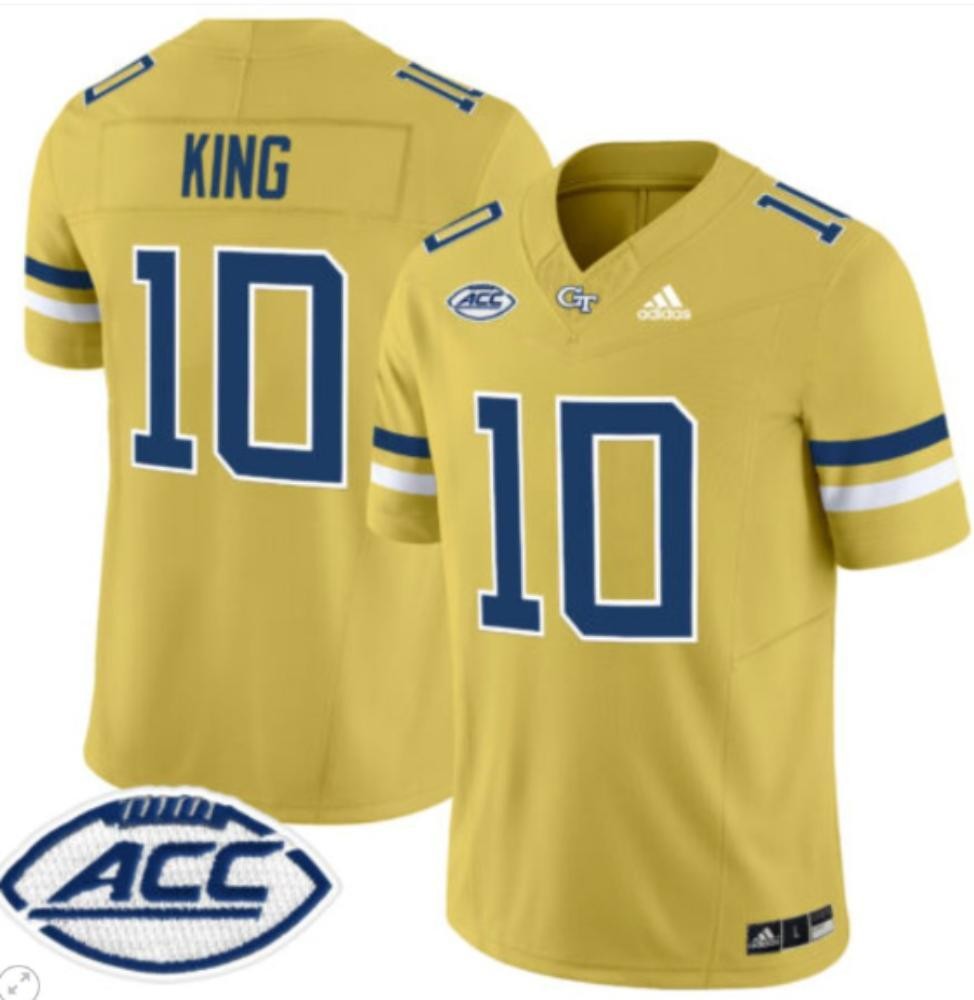 Haynes King Jersey #10 Georgia Tech Yellow Jackets Vapor Limit...