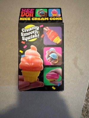 Needoh Nice Cream Cone Orange Swirl Squishy Sensory Fidget Toy | eBay
