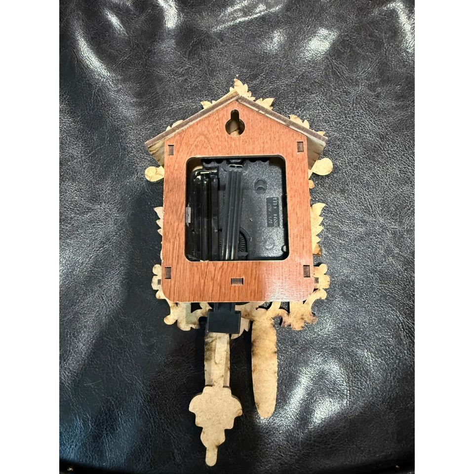 Vintage Cuckoo Clock Wood Carved Pinecone Pendulum Wall Decor - Image 2 of 2