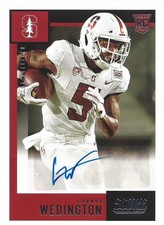 Connor Wedington 2021 Panini Chronicles Draft Picks Score Rookie Autographs RC