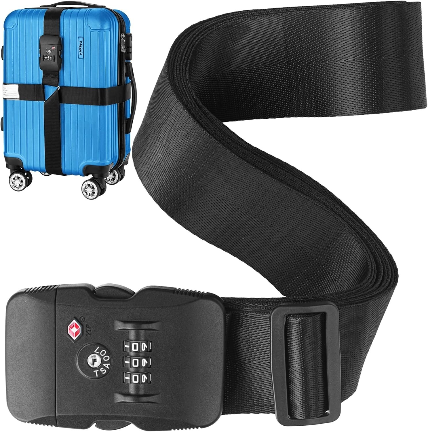 Strap 7 To 13 Ft Belt With 3 Digit Combination Strap For Sec