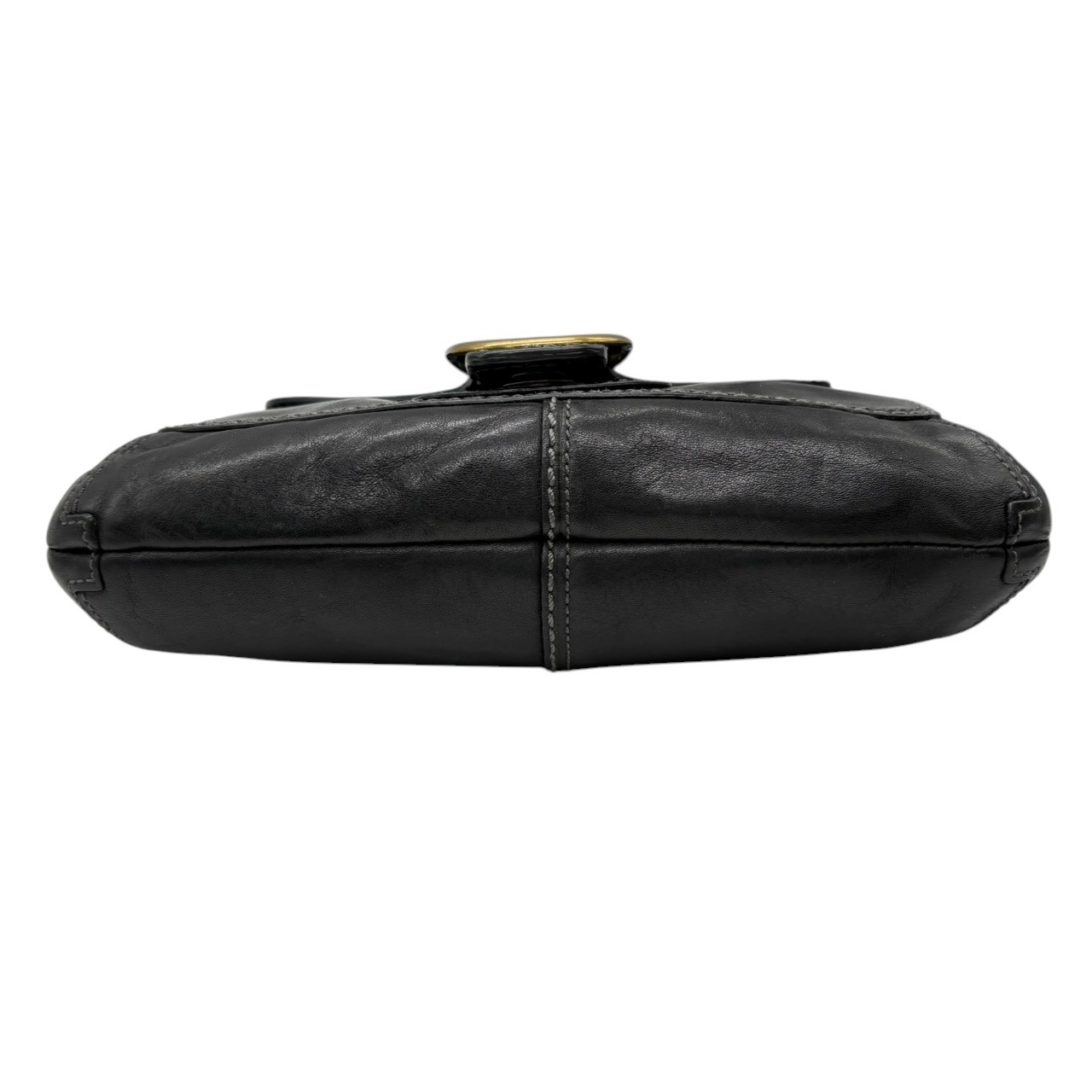 Authentic COACH Leather Handbag Shoulder Bag Black Gold Vintage 11427 i thumbnail 10