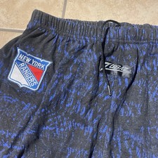 Vintage 90s Zubaz Made in USA NHL New York Rangers Pants Sz L