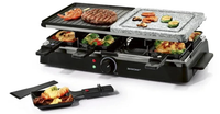 Grill Raclette Tischgrill Elektrogrill Steinplatte Silvercrest 1400W FüR 8 Pers