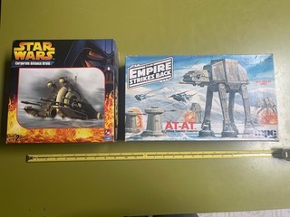 MPC Star Wars AT AT Empire Strikes Back & 2005 Corporate Alliance Droid Lot of 2