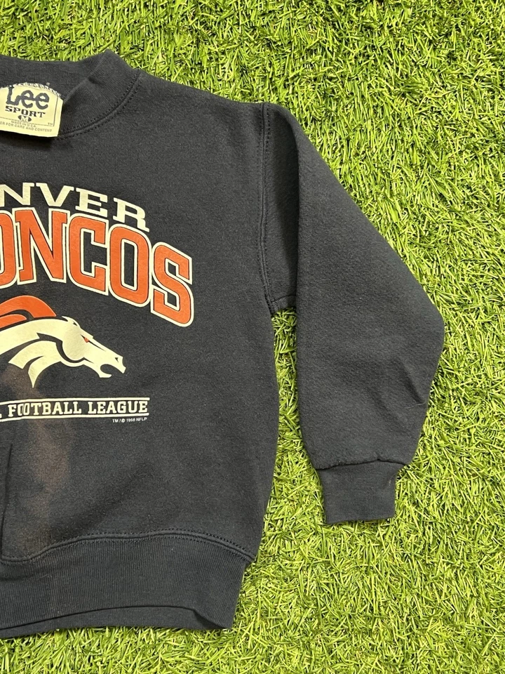 Sudadera De Colección Años 90 Denver Broncos NFL Cuello Redondo Niños Jóvenes M EE. UU. Foto 4 de 4