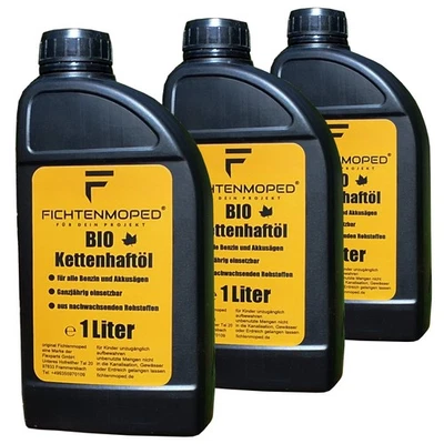 3 Liter FICHTENMOPED Bio Kettenöl Sägeketten Haftöl 3L für AKKU u. Benzin Sägen