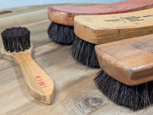 Vintage Horsehair Shoe Shine Brushes - Lot of 4 (Made in USA)