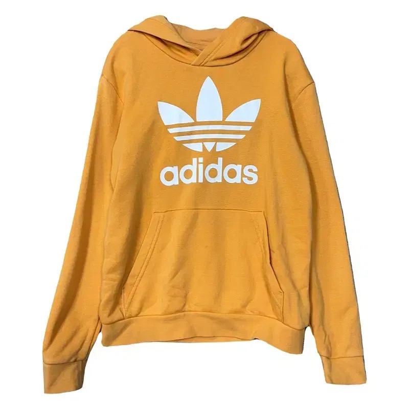 Adidas Kids Yellow Logo Hoodie 140cm Casual Sportswear