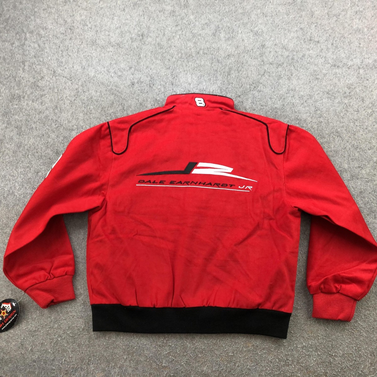 Vintage NASCAR Jacket Boys XL Red Dale Earnhardt Jr 8 Ritz Racing