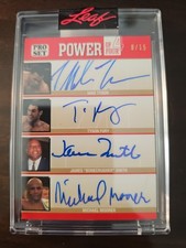 2021 Leaf Pro Set POWER OF 4 MIKE Tyson/FURY /MOORER / BONECRUSHER Quad Auto /15