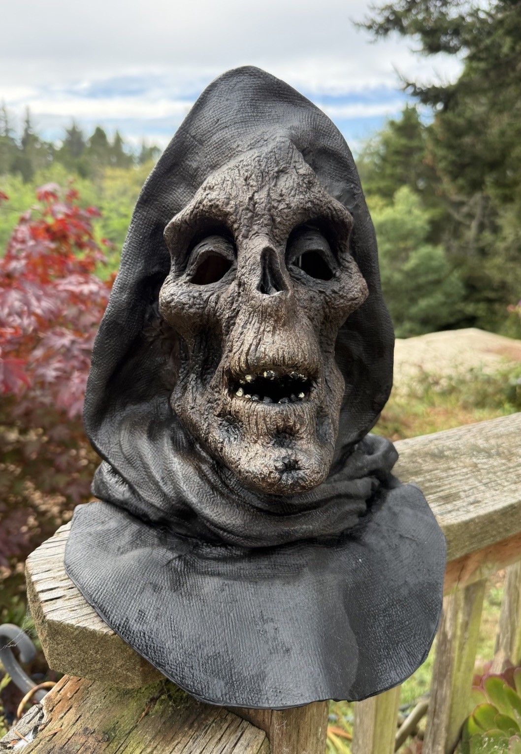 Grim Reaper Latex Halloween Mask 1997 The Paper Magic Group Adult Scary Full