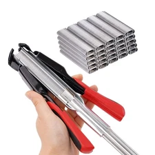 Hog Ring Pliers Kit Automatic with 2500pcs Nails for Chicken Wire Fencing Fas...