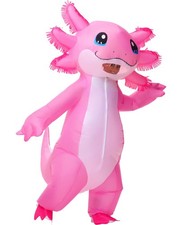 Stegosaurus Inflatable Costume Adult Axolotl Costumes Deluxe One Size, Pink
