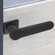 Door Handle Cover Silicone Sleeve Protector for Bathroom Bedroom , Black