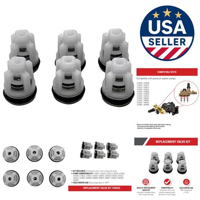 #ad Compact and Durable Pressure Washer Valve Kit 6 Valves Included Certified $87.99