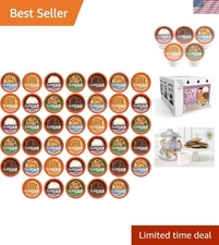 Keurig Compatible Flavored Coffee Pod Sampler - 40 Count Medium Roast Variety