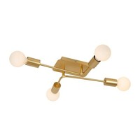 Vintage Deckenleuchte Metall Messing 4-Flammig E27 B:51 Cm Deckenlampe KüChe