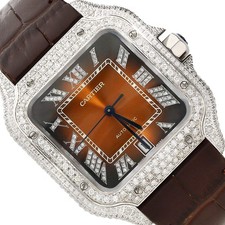 NEW 5TCW Natural Diamond Cartier Santos Large...