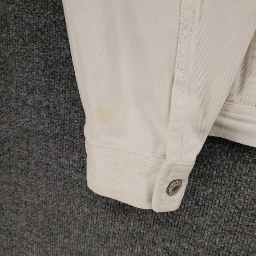 VINTAGE Tommy Hilfiger Jacket Mens L Large White Big Flag Denim Trucker 90s by Tommy Hilfiger, Size L, $143.99 - Photo 4