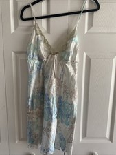 California Dynasty Floral Satin Chemise Nightgown Women Dainty Fems Size Medium